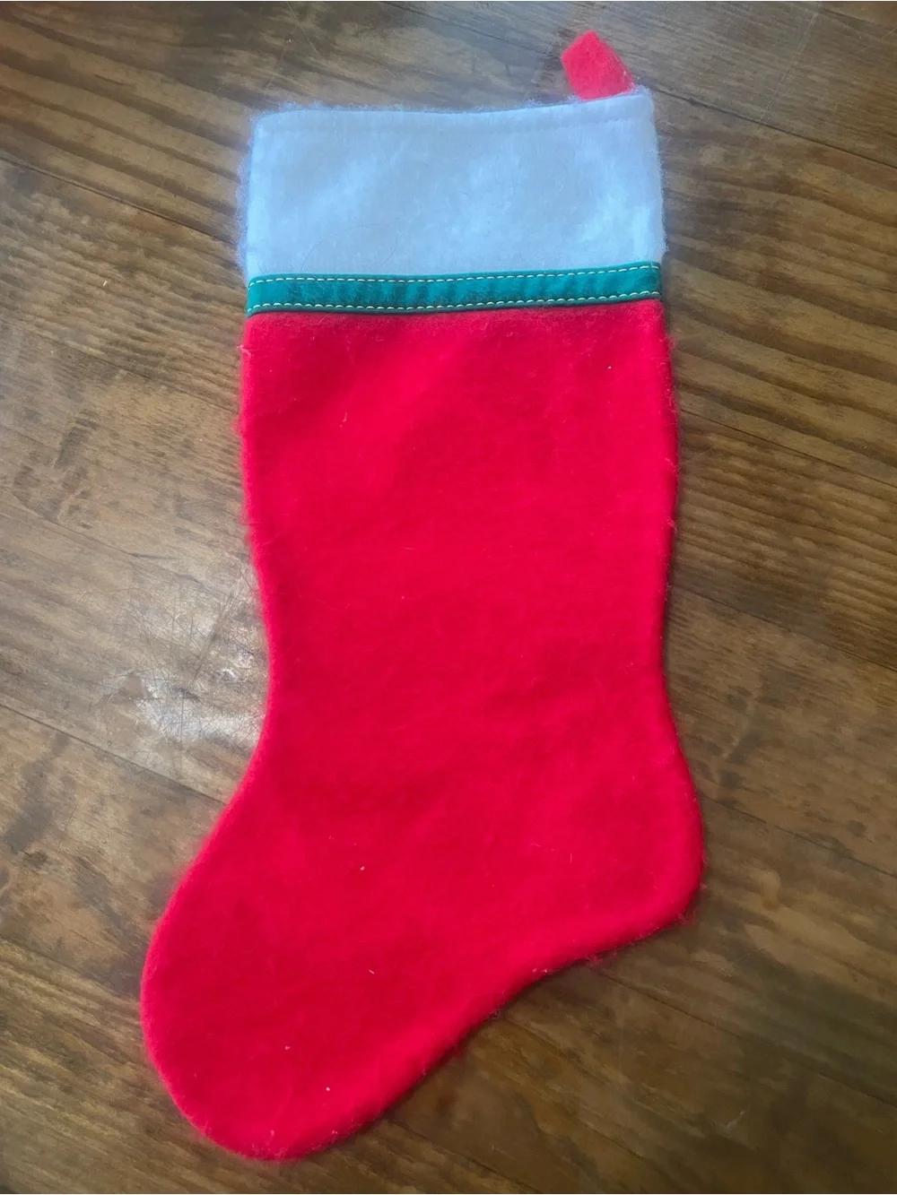 Vintage Christmas Felt Stocking Retro Holiday Home Decor